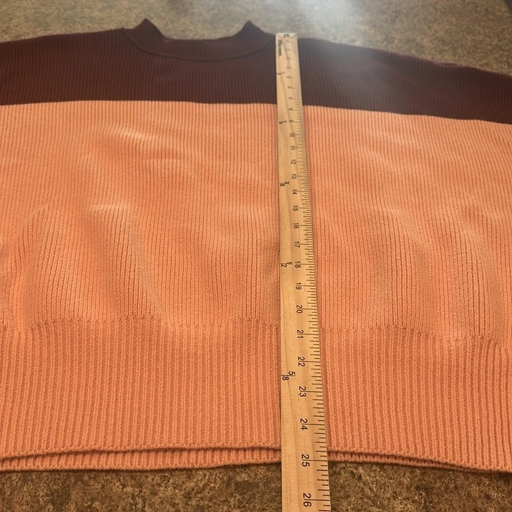 Free People Easy Street Sweater Size XS Color Block Pullover Ribbed Knit Relaxed